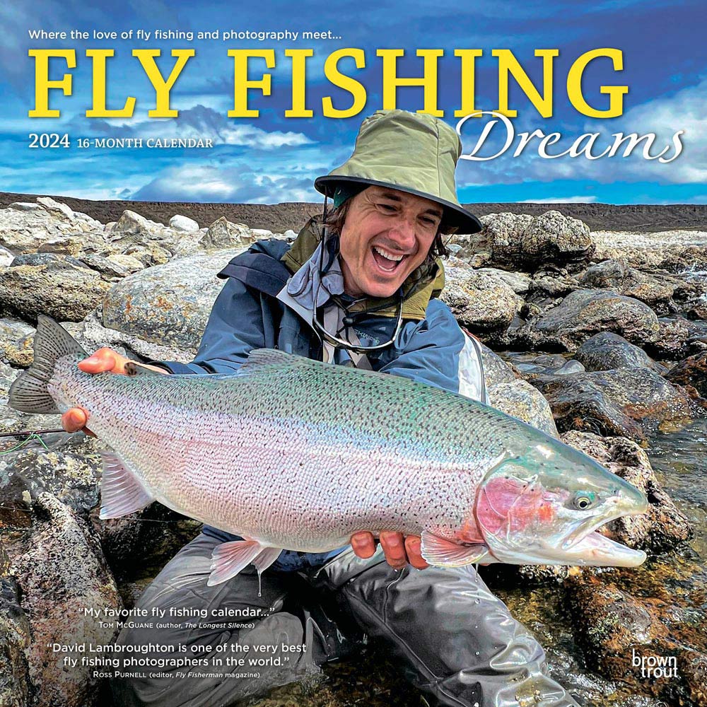 Fly Fishing Dreams 2024 Square Wall Calendar BrownTrout