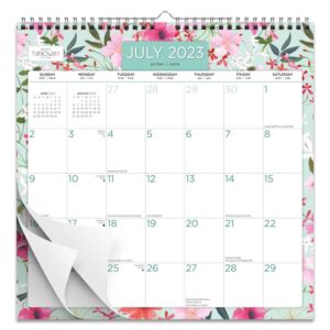 House of Turnowsky Flower Shop | 2024 12 x 12 Inch 18 Months Monthly Square Wire-O Calendar | Sticker Sheet | July 2023 - December 2024 | Plato | Stationery Elegant Exclusive