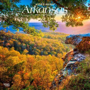 Arkansas Wild & Scenic | 2024 12 x 24 Inch Monthly Square Wall Calendar | BrownTrout | USA United States of America Southeast State Nature