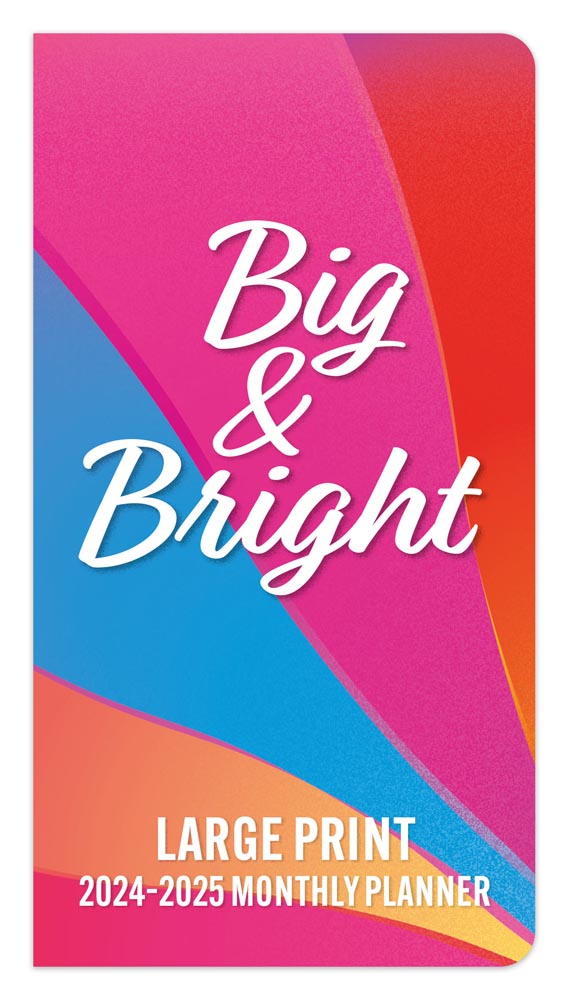 Big & Bright Large Print | 2024-2025 3.5 x 6.5 Inch Two Year Monthly Pocket Planner Calendar | BrownTrout | Easy to See Large Font