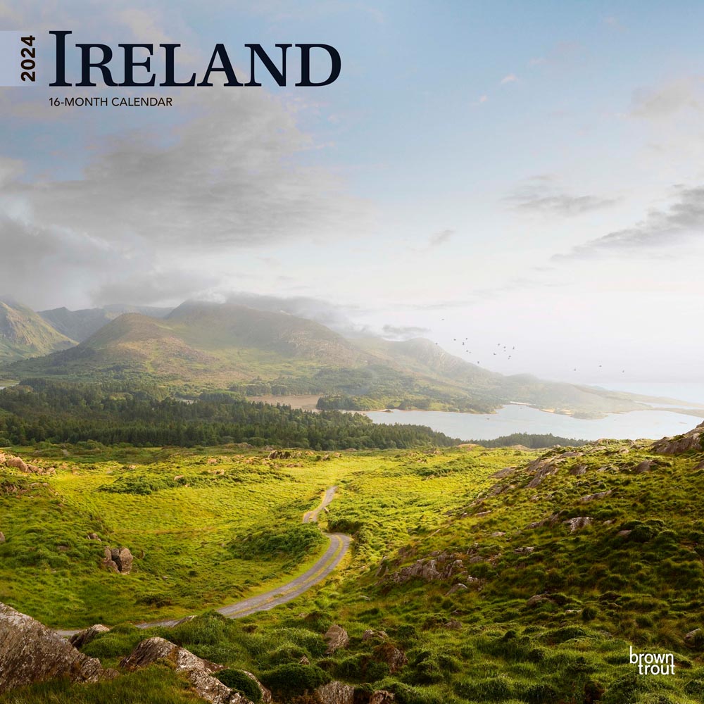 Ireland | 2024 12 x 24 Inch Monthly Square Wall Calendar | BrownTrout | Scenic Travel Dublin Irish