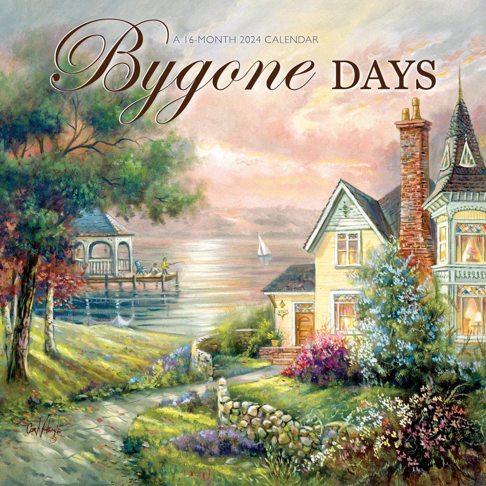 Bygone Days | 2024 12 x 24 Inch Monthly Square Wall Calendar | Featuring the Artwork of Carl Valente | Hopper Studios | Rural Country Art