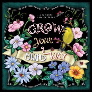 You Can Grow Your Own Way | 2024 7 x 14 Inch Monthly Mini Wall Calendar | Hopper Studios | Artworks Painters Paintings