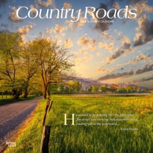 Country Roads | 2024 12 x 24 Inch Monthly Square Wall Calendar | BrownTrout | USA United States of America Scenic Rural