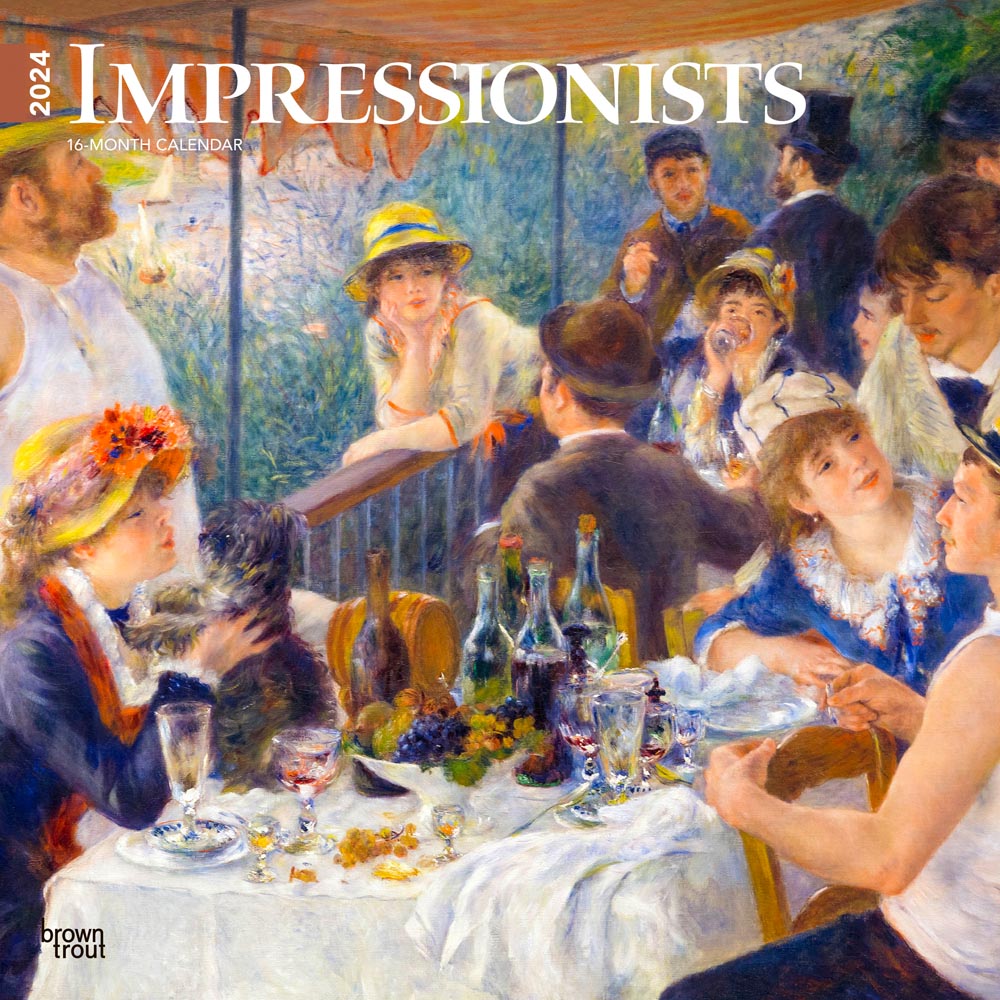 Impressionists | 2024 12 x 24 Inch Monthly Square Wall Calendar | BrownTrout | Artists Painting