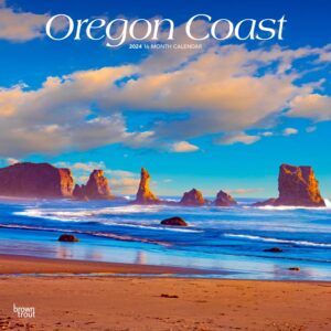 Oregon Coast | 2024 12 x 24 Inch Monthly Square Wall Calendar | BrownTrout | USA United States of America Pacific West State Ocean Sea Nature