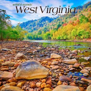 West Virginia Wild & Scenic | 2024 12 x 24 Inch Monthly Square Wall Calendar | BrownTrout | USA United States of America Southeast State Nature