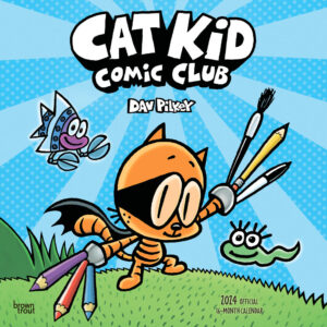 Cat Kid Comic Club | 2024 12 x 24 Inch Monthly Square Wall Calendar | BrownTrout | Graphic Novel Family Children