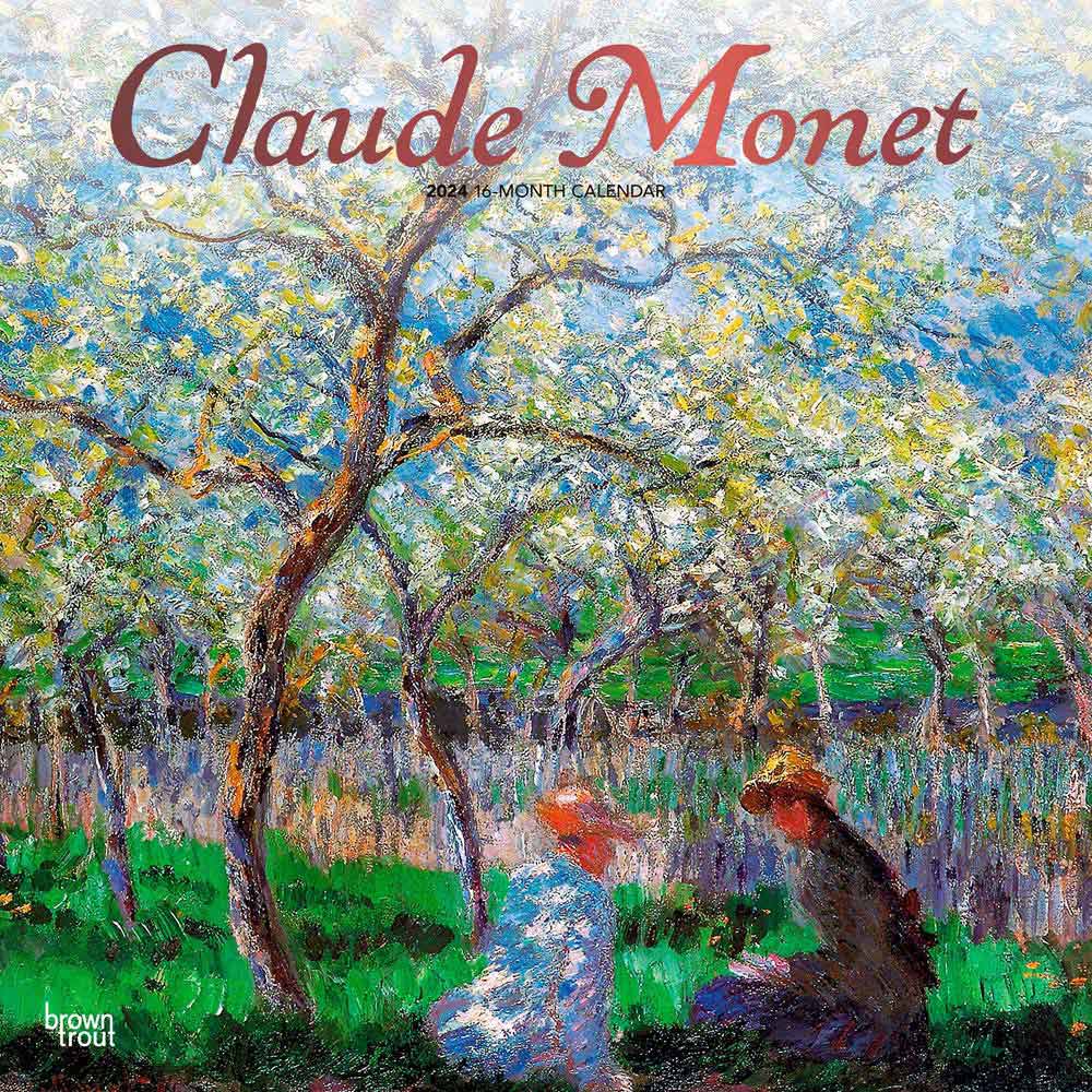 Claude Monet | 2024 12 x 24 Inch Monthly Square Wall Calendar | Foil Stamped Cover | BrownTrout | Impressionism Artist Paintings