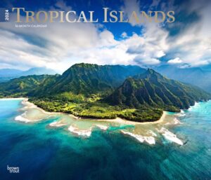 Tropical Islands | 2024 14 x 24 Inch Monthly Deluxe Wall Calendar | Foil Stamped Cover | BrownTrout | Scenic Travel Photography