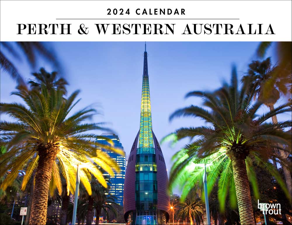 Perth & Western Australia | 2024 19 x 12 Inch Monthly Horizontal Wall Calendar | BrownTrout | Travel Scenic Australia Photography