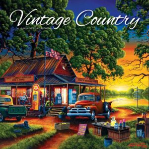 Vintage Country | 2024 12 x 24 Inch Monthly Square Wall Calendar | Featuring Artwork by Lynn Garwood | Hopper Studios | Cars and Trucks Artist