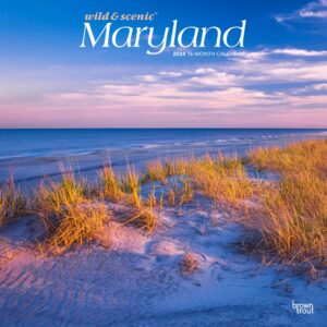 Maryland Wild & Scenic | 2024 12 x 24 Inch Monthly Square Wall Calendar | BrownTrout | USA United States of America Southeast State Nature