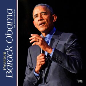 President Barack Obama | 2024 12 x 24 Inch Monthly Square Wall Calendar | BrownTrout | USA United States of America Famous Figure