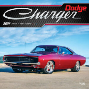 Dodge Charger OFFICIAL | 2024 12 x 24 Inch Monthly Square Wall Calendar | Foil Stamped Cover | BrownTrout | American Muscle Motor Car