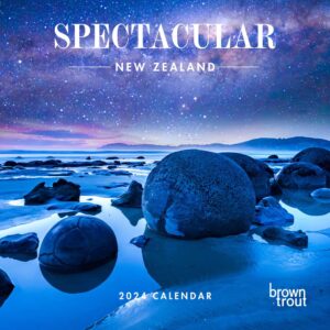 Spectacular New Zealand | 2024 12 x 24 Inch Monthly Square Wall Calendar | BrownTrout | Travel Scenic Oceania Photography