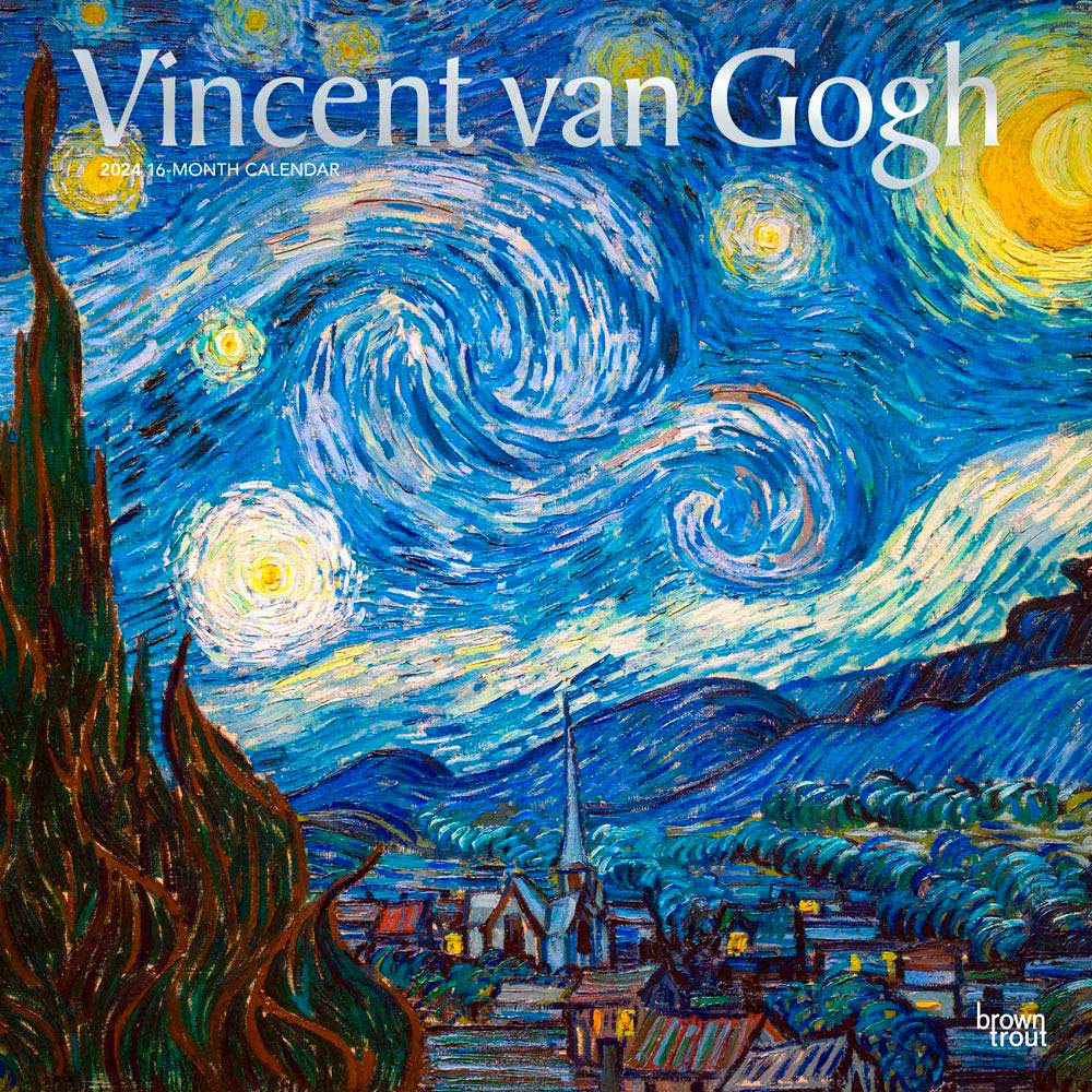 Vincent van Gogh | 2024 12 x 24 Inch Monthly Square Wall Calendar | Foil Stamped Cover | BrownTrout | Dutch Post-Impressionist Artist