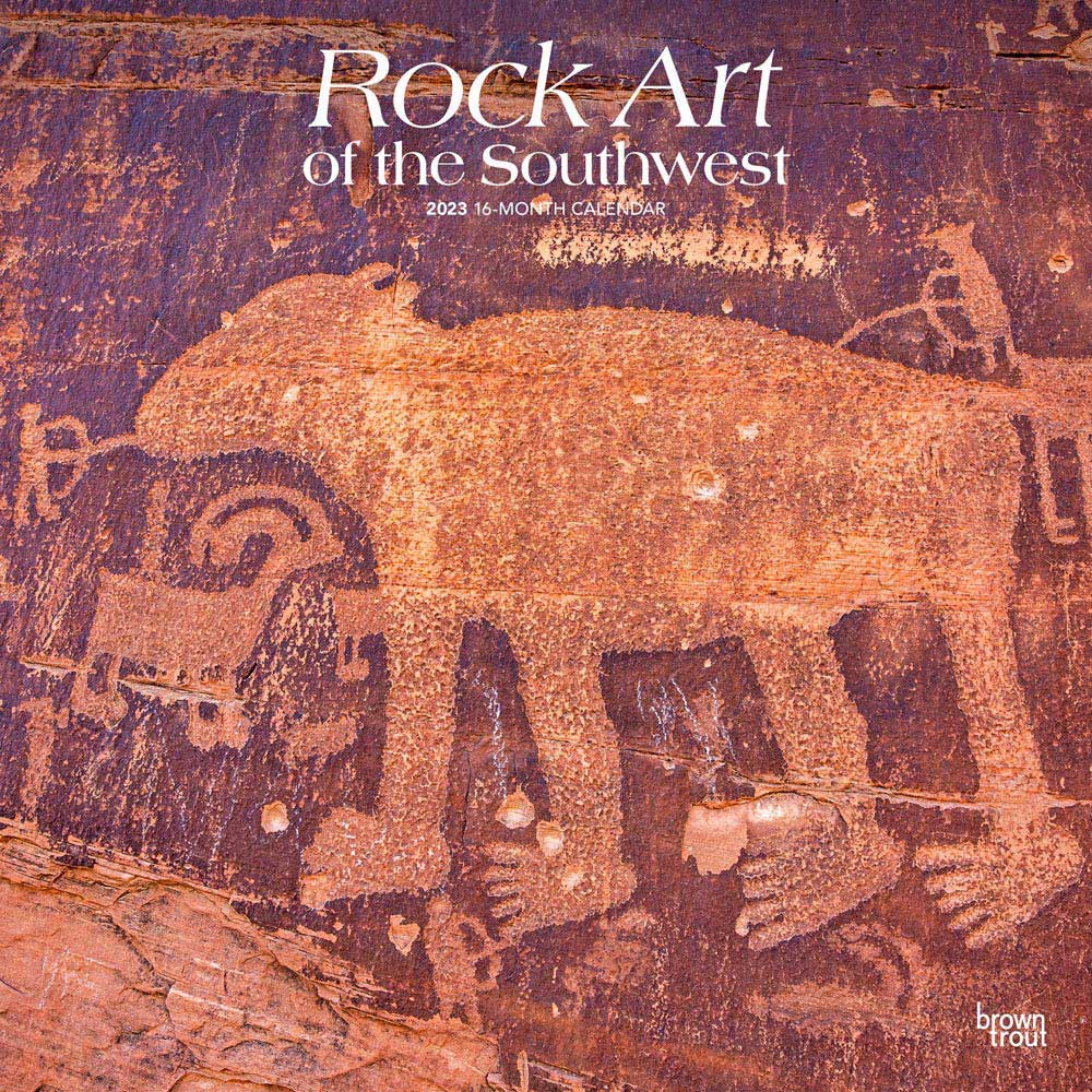 Rock Art of the Southwest | 2024 12 x 24 Inch Monthly Square Wall Calendar | BrownTrout | USA Heritage Archaeology