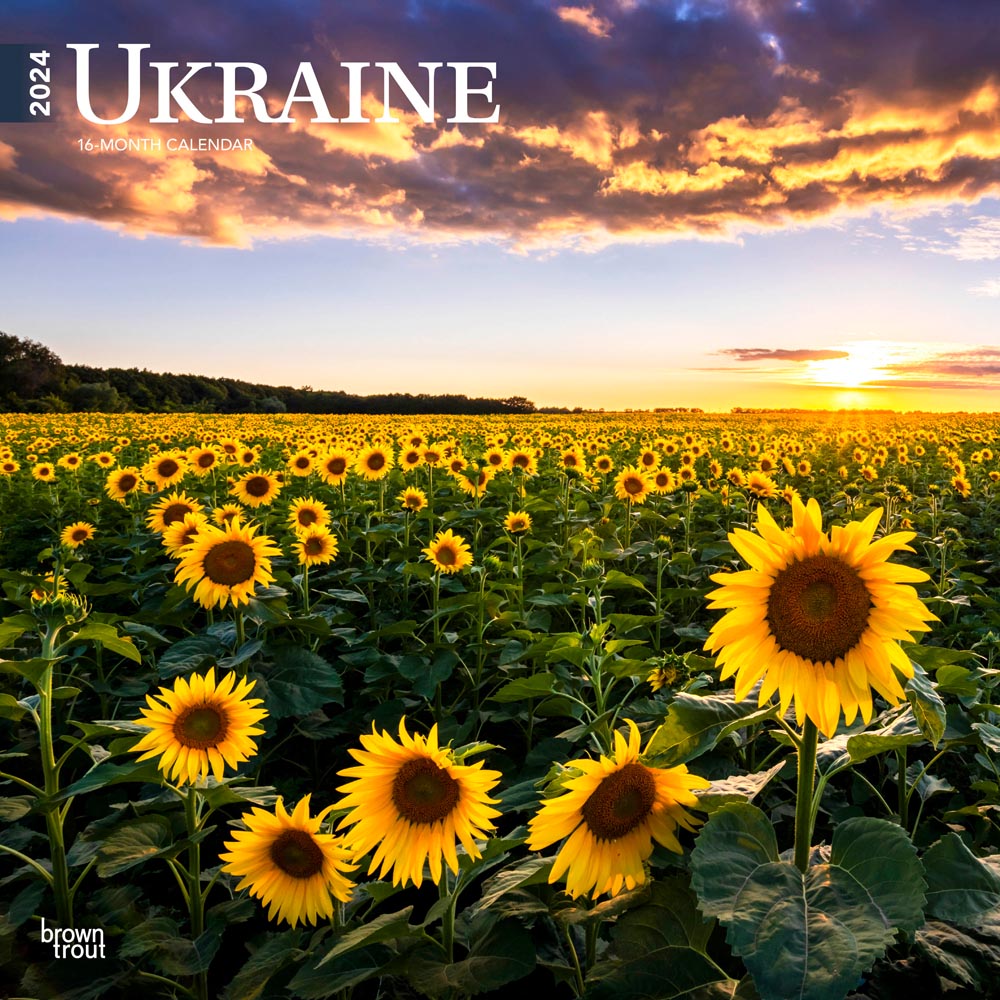 Ukraine | 2024 12 x 24 Inch Monthly Square Wall Calendar | BrownTrout | Travel Europe Kyiv