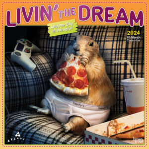 Avanti Livin' the Dream | 2024 12 x 24 Inch Monthly Square Wall Calendar | Foil Stamped Cover | BrownTrout | Motivation Inspiration Funny