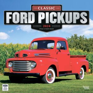 Classic Ford Pickups OFFICIAL | 2024 12 x 24 Inch Monthly Square Wall Calendar | Foil Stamped Cover | BrownTrout | Motor Truck