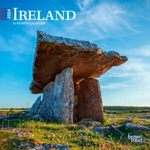 Ireland | 2024 7 x 14 Inch Monthly Mini Wall Calendar | BrownTrout | Scenic Travel Dublin Irish