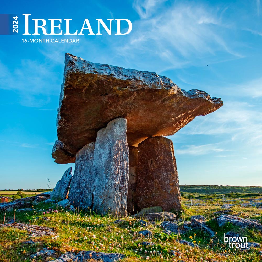 Ireland | 2024 7 x 14 Inch Monthly Mini Wall Calendar | BrownTrout | Scenic Travel Dublin Irish