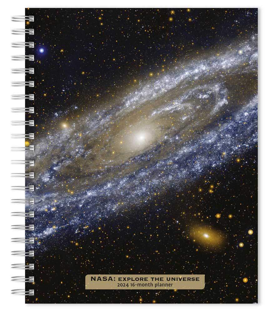 NASA Explore the Universe | 2024 6 x 7.75 Inch Spiral-Bound Wire-O Weekly Engagement Planner Calendar | New Full-Color Image Every Week | BrownTrout | Space Cosmos Inspiration
