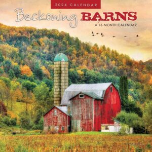 Beckoning Barns | 2024 12 x 24 Inch Monthly Square Wall Calendar | Featuring the Artwork and Photography of Lori Deiter | Hopper Studios | Rural Country Art