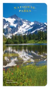 National Parks | 2024-2025 3.5 x 6.5 Inch Two Year Monthly Pocket Planner | Foil Stamped Cover | BrownTrout | Scenic Yosemite Yellowstone Nature