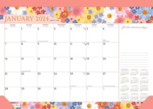 Bonnie Marcus | 2024 17 x 12 Inch Monthly Desk Pad Calendar | BrownTrout | Fashion Designer Stationery