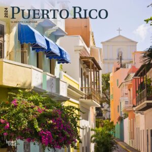 Puerto Rico | 2024 12 x 24 Inch Monthly Square Wall Calendar | BrownTrout | Travel Scenic Caribbean