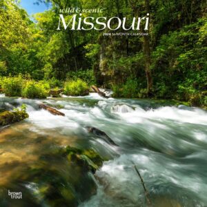 Missouri Wild & Scenic | 2024 12 x 24 Inch Monthly Square Wall Calendar | BrownTrout | USA United States of America Midwest State Nature