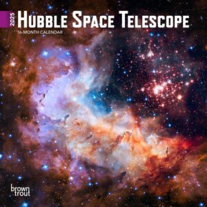 Hubble Space Telescope | 2025 7 x 14 Inch Monthly Mini Wall Calendar | BrownTrout | Science Astronomy Technology