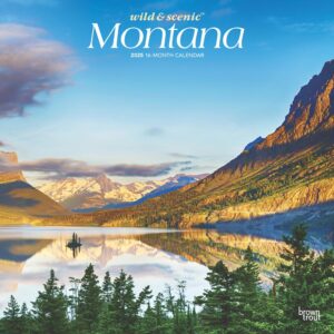 Montana Wild & Scenic | 2025 12 x 24 Inch Monthly Square Wall Calendar | Plastic-Free | BrownTrout | USA United States of America Rocky Mountains State Nature