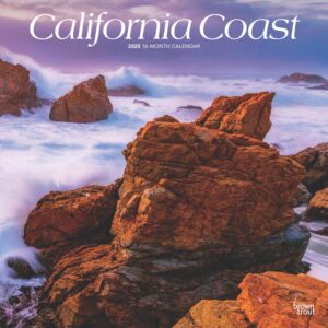 California Coast | 2025 12 x 24 Inch Monthly Square Wall Calendar | Plastic-Free | BrownTrout | USA United States of America Pacific West State Nature