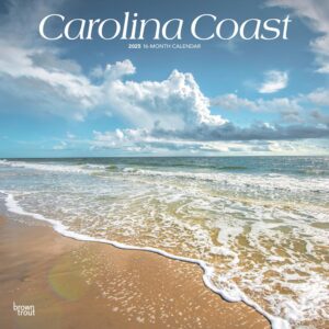 Carolina Coast | 2025 12 x 24 Inch Monthly Square Wall Calendar | Plastic-Free | BrownTrout | USA United States of America Southeast State Nature
