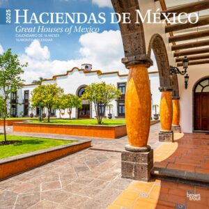 Haciendas de Mexico | Great Houses of Mexico | 2025 12 x 24 Inch Monthly Square Wall Calendar | English/Spanish Bilingual | Plastic-Free | BrownTrout | Architecture Traditional Latifundium