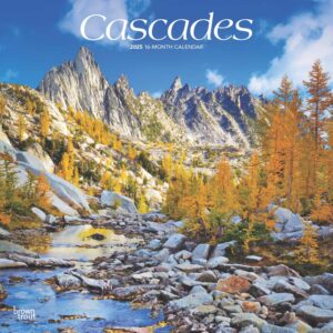Cascades | 2025 12 x 24 Inch Monthly Square Wall Calendar | Plastic-Free | BrownTrout | USA United States of America Scenic Nature Mountain