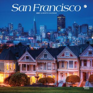 San Francisco | 2025 12 x 24 Inch Monthly Square Wall Calendar | Plastic-Free | BrownTrout | USA United States of America California Pacific West Coast City