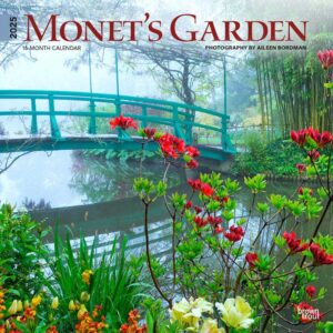 Monet's Garden | 2025 12 x 24 Inch Monthly Square Wall Calendar | Plastic-Free | BrownTrout | Impressionism Artist Outdoor
