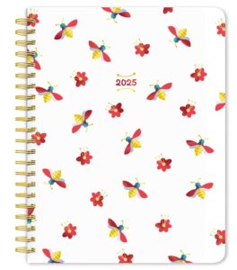 Busy Bees | 2025 6 x 7.75 Inch Weekly Desk Planner | Foil Stamped Cover | BrownTrout | Planning Stationery