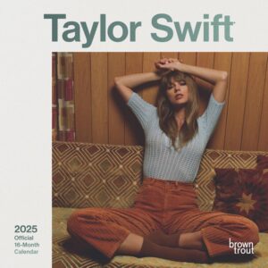 Taylor Swift OFFICIAL | 2025 7 x 14 Inch Monthly Mini Wall Calendar | Plastic-Free | BrownTrout | Music Pop Singer Songwriter Celebrity