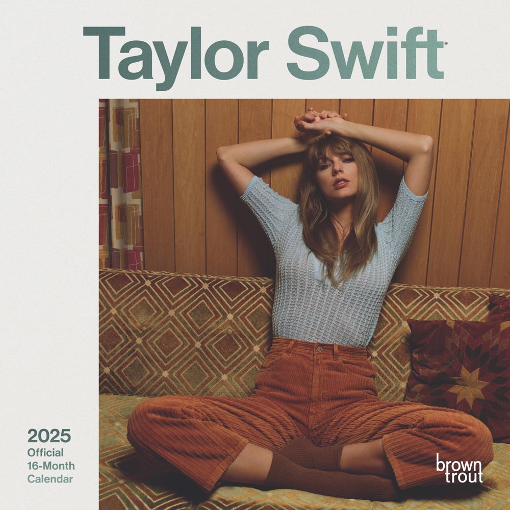 Taylor Swift OFFICIAL | 2025 7 x 14 Inch Monthly Mini Wall Calendar | Plastic-Free | BrownTrout | Music Pop Singer Songwriter Celebrity