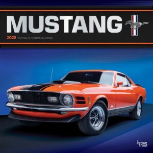 Ford Mustang OFFICIAL | 2025 12 x 24 Inch Monthly Square Wall Calendar | Foil Stamped Cover | Plastic-Free | BrownTrout | Motor Muscle Car
