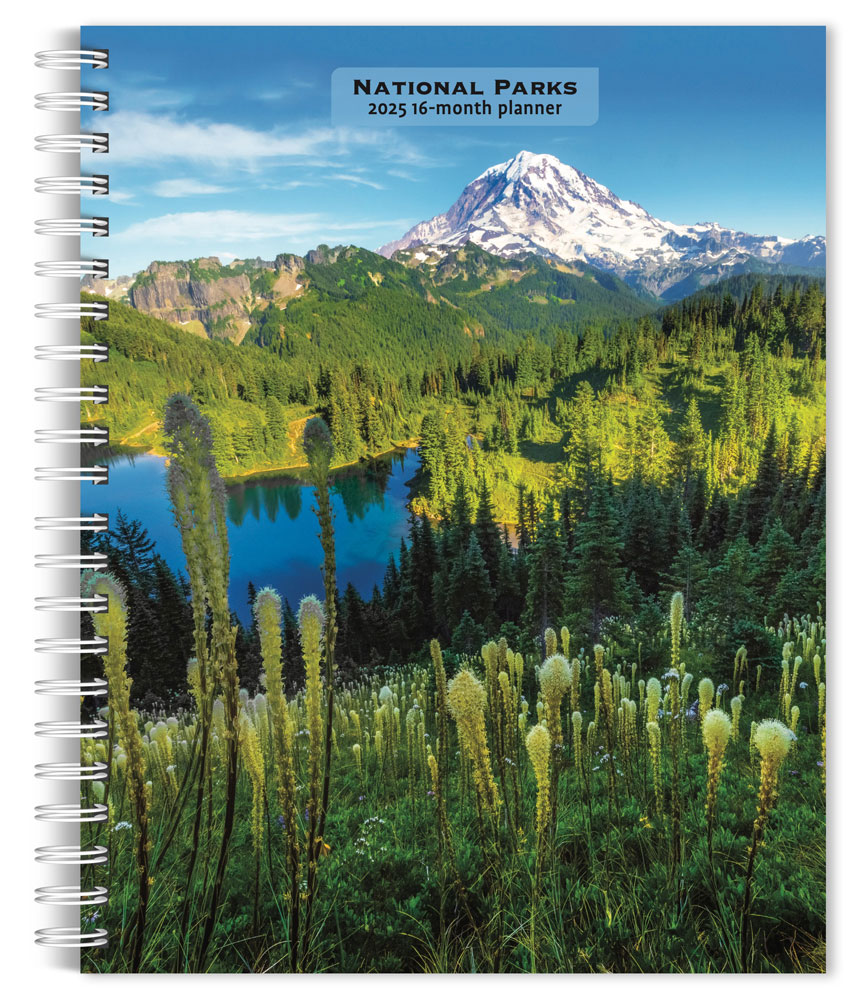 National Parks | 2025 6 x 7.75 Inch Spiral-Bound Wire-O Weekly Engagement Planner Calendar | New Full-Color Image Every Week | BrownTrout | Scenic Yosemite Yellowstone