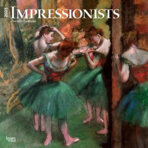 Impressionists | 2025 12 x 24 Inch Monthly Square Wall Calendar | Plastic-Free | BrownTrout | Artists Painting