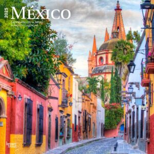 Mexico | 2025 12 x 24 Inch Monthly Square Wall Calendar | English/Spanish Bilingual | Plastic-Free | BrownTrout | Mexican America Scenic Nature