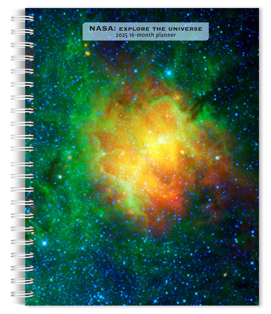 NASA Explore the Universe | 2025 6 x 7.75 Inch Spiral-Bound Wire-O Weekly Engagement Planner Calendar | New Full-Color Image Every Week | BrownTrout | Space Cosmos Inspiration