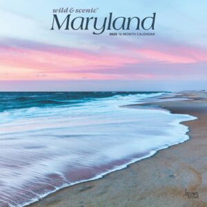 Maryland Wild & Scenic | 2025 12 x 24 Inch Monthly Square Wall Calendar | Plastic-Free | BrownTrout | USA United States of America Southeast State Nature